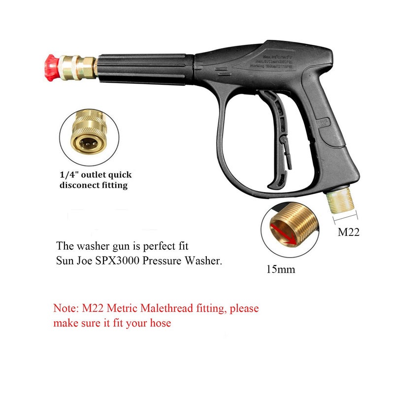 OPACC Replacement Car High Pressure Washer Gun for Sun Joe SPX3000, OPACC 3000PSI for Vehicle Pressure Power Wash Washers - Image 2